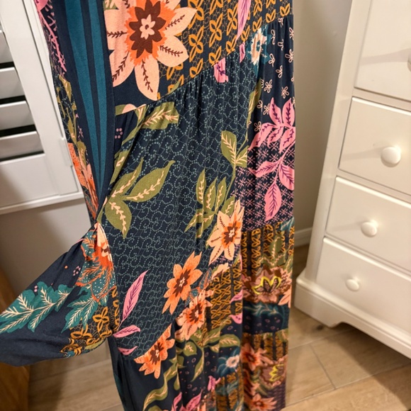 Johnny Was DELFINO TIERED CAP SLEEVE MAXI DRESS XL - Picture 5 of 10